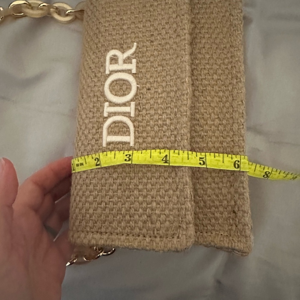 Dior Raffia NIB Shoulder Bag With Chain Link Strap !!! Absolutely Stunning 🤩 !!! - Picture 4 of 4